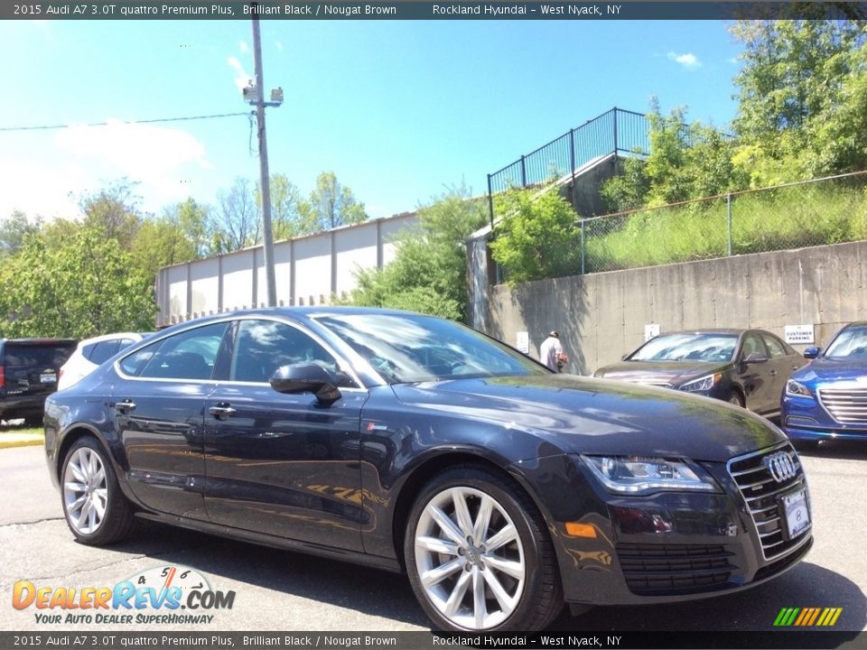 2015 Audi A7 3.0T quattro Premium Plus Brilliant Black / Nougat Brown Photo #3