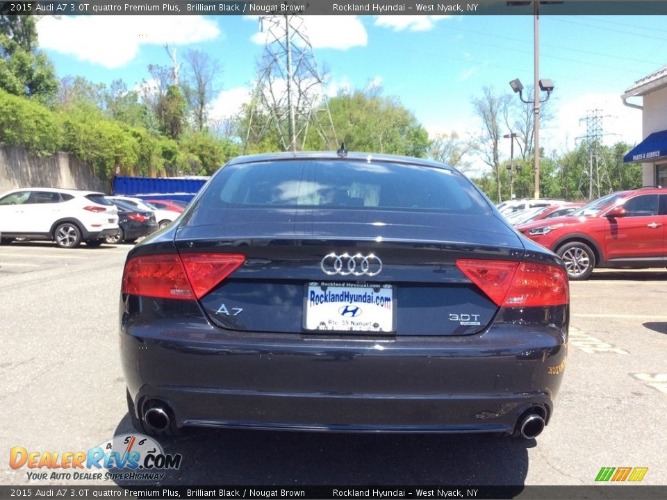2015 Audi A7 3.0T quattro Premium Plus Brilliant Black / Nougat Brown Photo #5