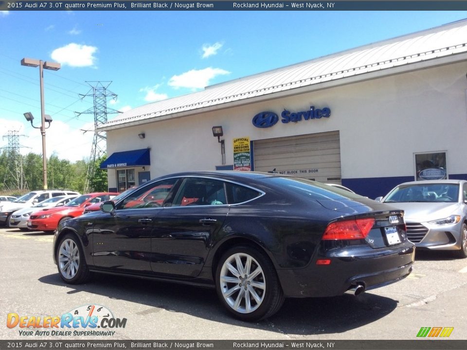 2015 Audi A7 3.0T quattro Premium Plus Brilliant Black / Nougat Brown Photo #6
