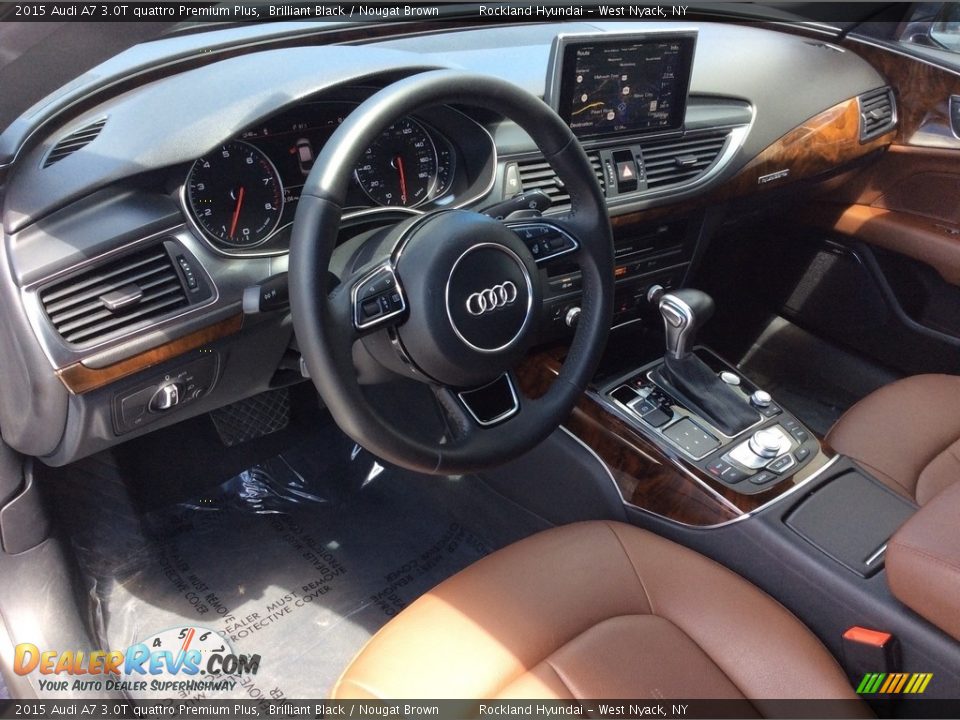 2015 Audi A7 3.0T quattro Premium Plus Brilliant Black / Nougat Brown Photo #9