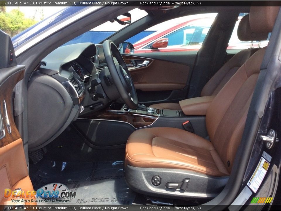 2015 Audi A7 3.0T quattro Premium Plus Brilliant Black / Nougat Brown Photo #10