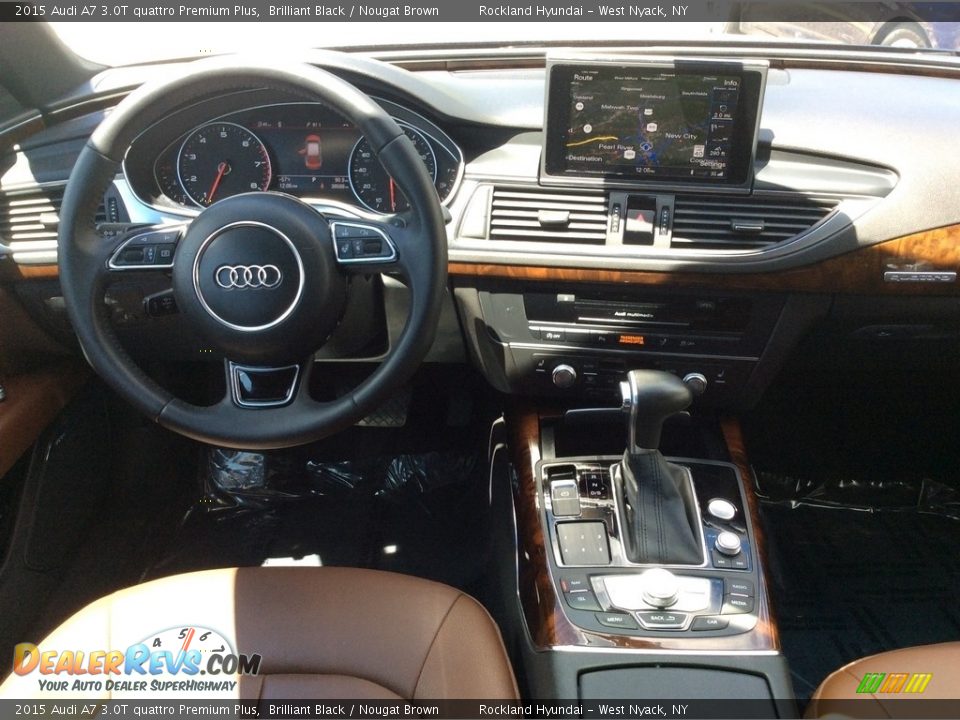 2015 Audi A7 3.0T quattro Premium Plus Brilliant Black / Nougat Brown Photo #14