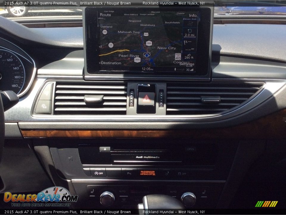 2015 Audi A7 3.0T quattro Premium Plus Brilliant Black / Nougat Brown Photo #15