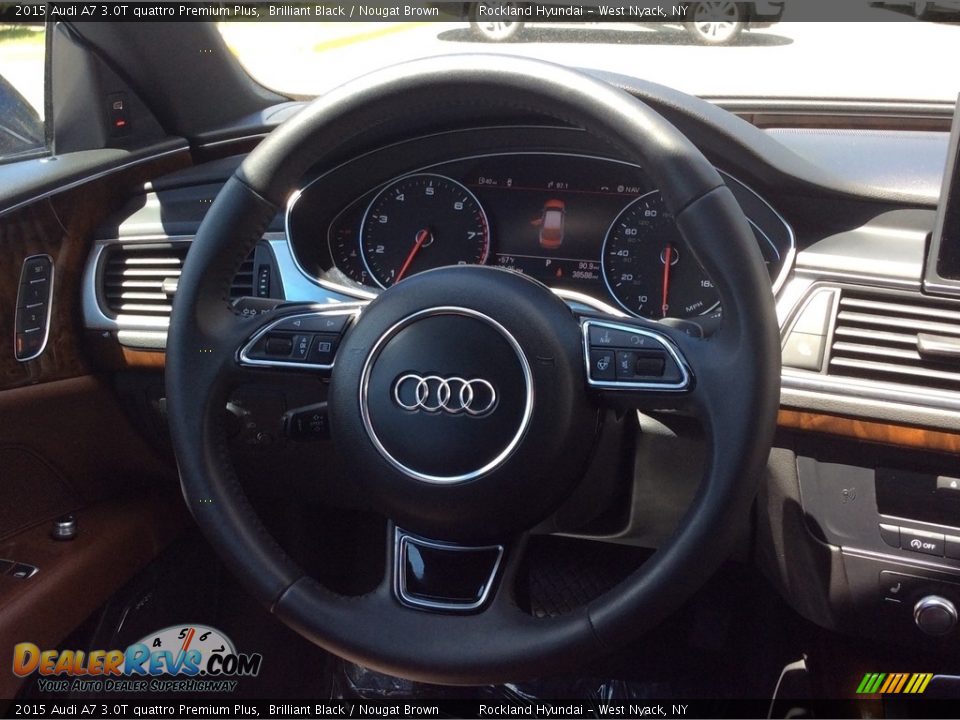 2015 Audi A7 3.0T quattro Premium Plus Brilliant Black / Nougat Brown Photo #17
