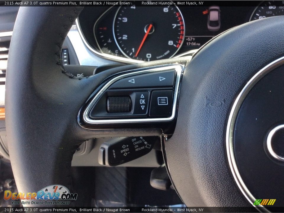 2015 Audi A7 3.0T quattro Premium Plus Brilliant Black / Nougat Brown Photo #18