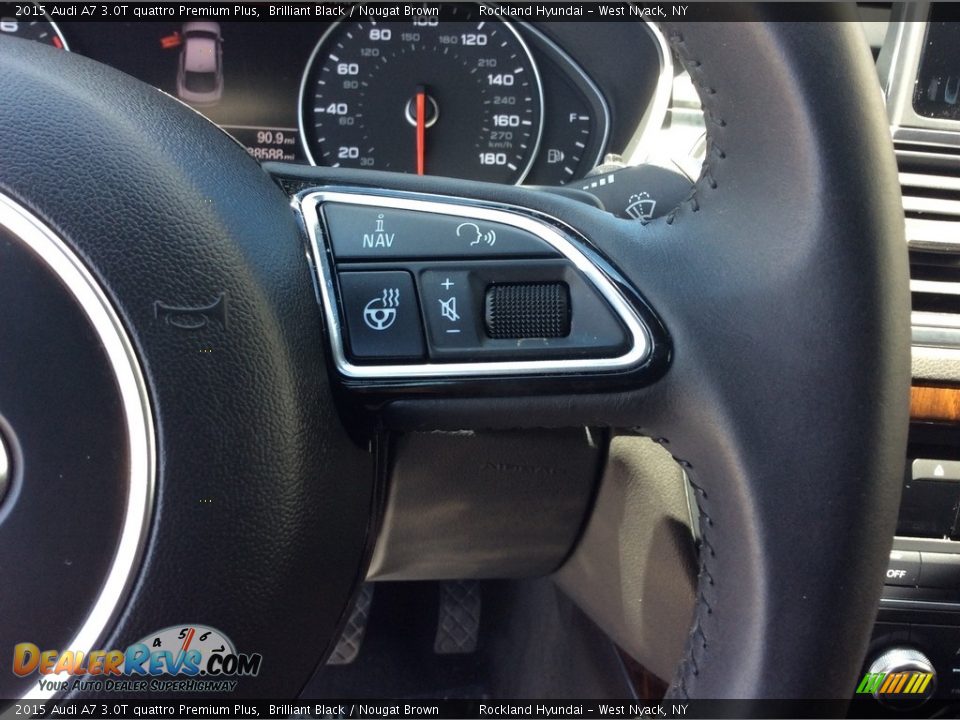 2015 Audi A7 3.0T quattro Premium Plus Brilliant Black / Nougat Brown Photo #19
