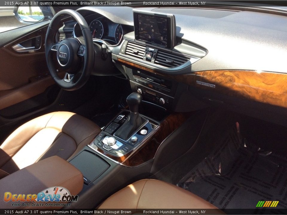 2015 Audi A7 3.0T quattro Premium Plus Brilliant Black / Nougat Brown Photo #25