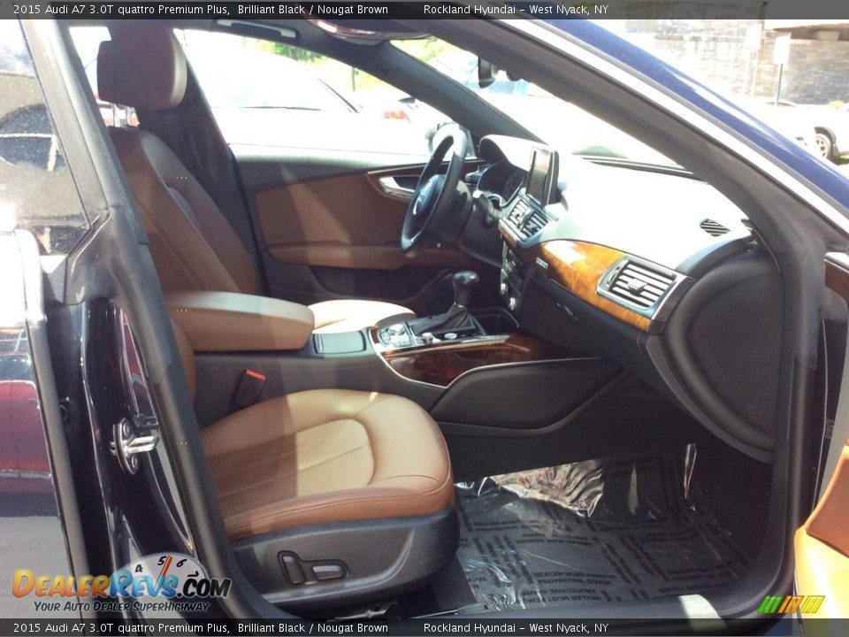 2015 Audi A7 3.0T quattro Premium Plus Brilliant Black / Nougat Brown Photo #26