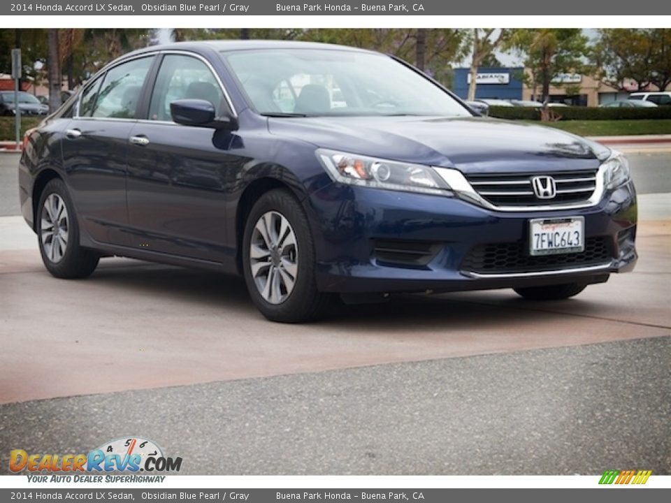 2014 Honda Accord LX Sedan Obsidian Blue Pearl / Gray Photo #1