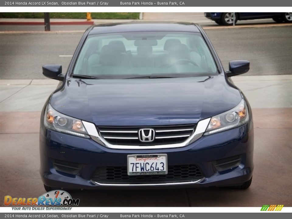2014 Honda Accord LX Sedan Obsidian Blue Pearl / Gray Photo #7