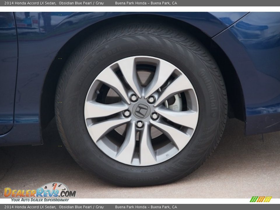 2014 Honda Accord LX Sedan Obsidian Blue Pearl / Gray Photo #29