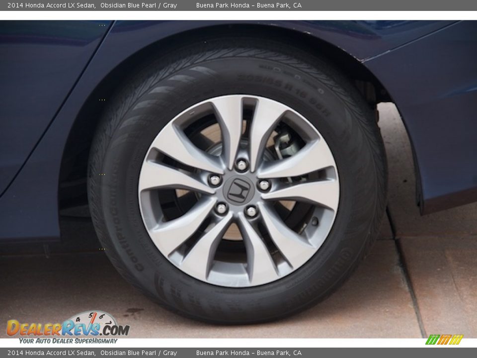 2014 Honda Accord LX Sedan Obsidian Blue Pearl / Gray Photo #31