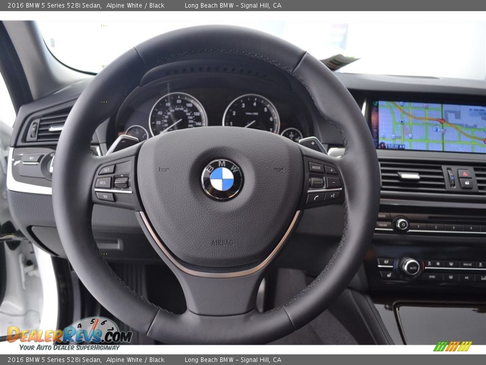 2016 BMW 5 Series 528i Sedan Alpine White / Black Photo #14