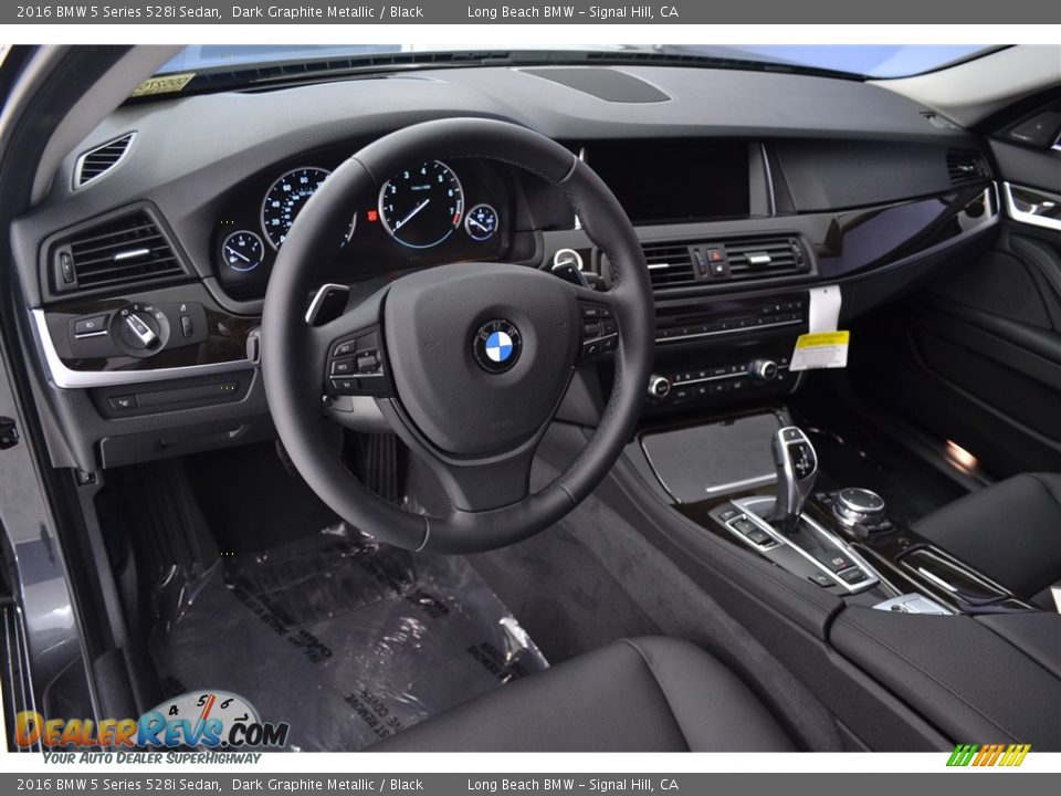 2016 BMW 5 Series 528i Sedan Dark Graphite Metallic / Black Photo #6