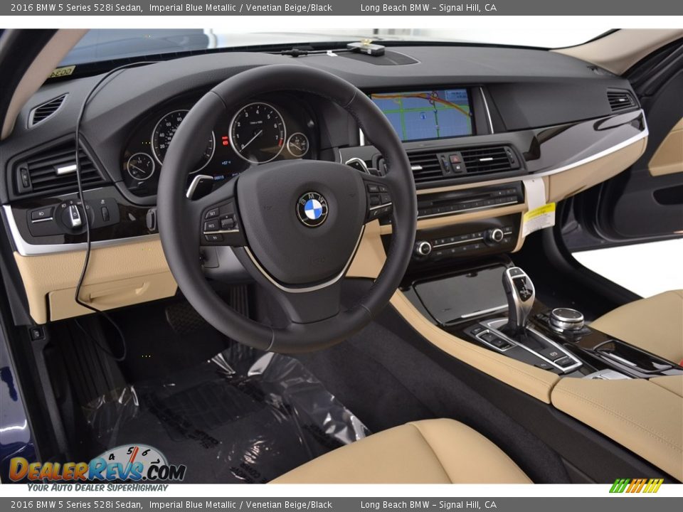 2016 BMW 5 Series 528i Sedan Imperial Blue Metallic / Venetian Beige/Black Photo #6