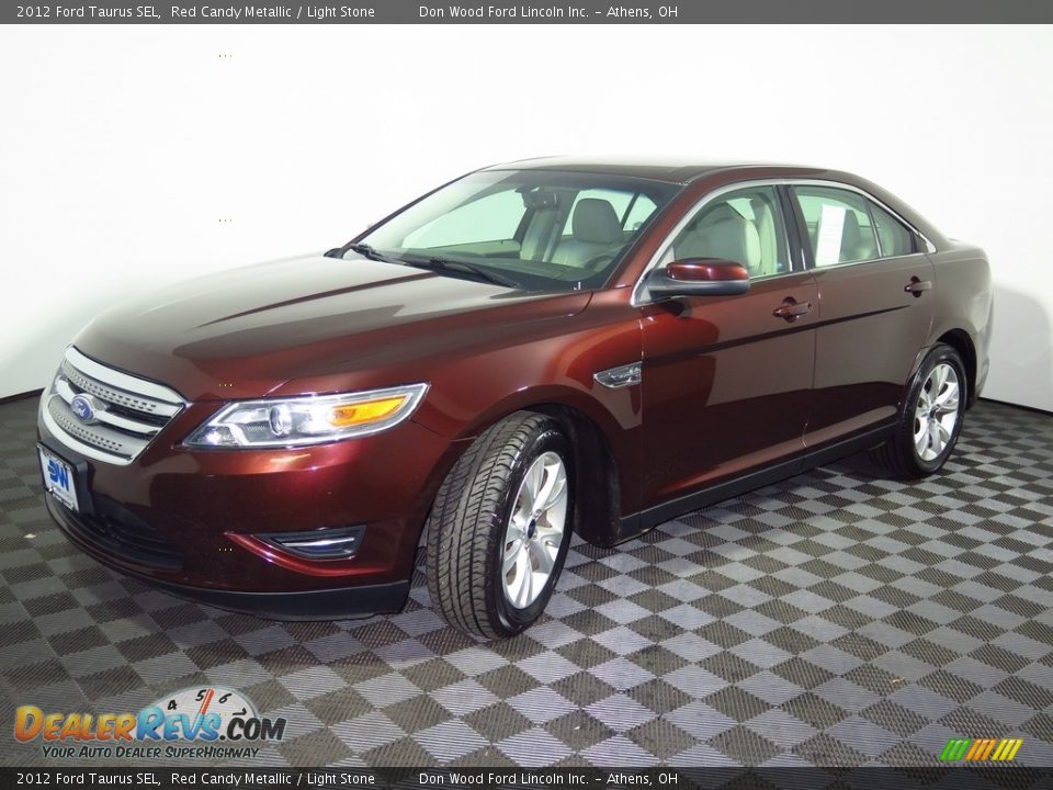 2012 Ford Taurus SEL Red Candy Metallic / Light Stone Photo #8