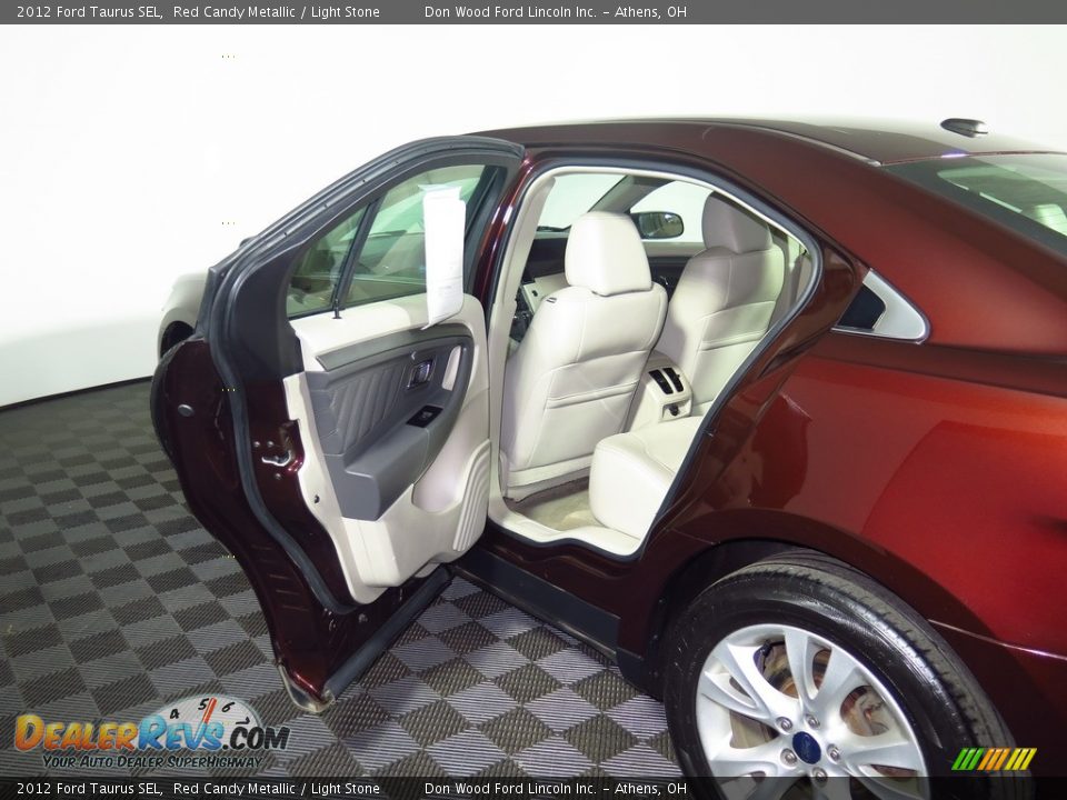 2012 Ford Taurus SEL Red Candy Metallic / Light Stone Photo #17