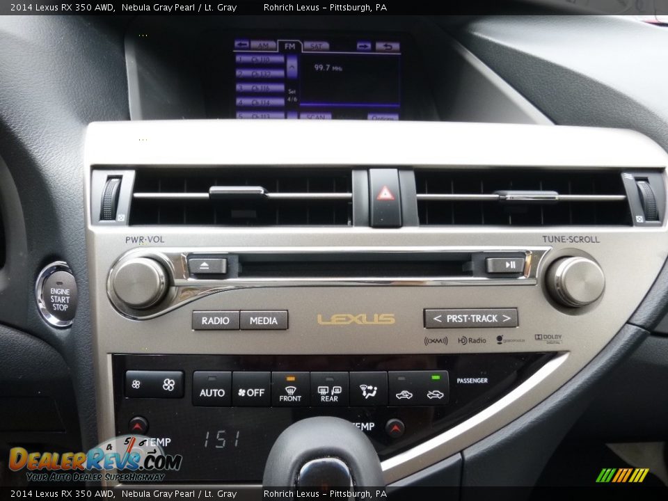 2014 Lexus RX 350 AWD Nebula Gray Pearl / Lt. Gray Photo #24