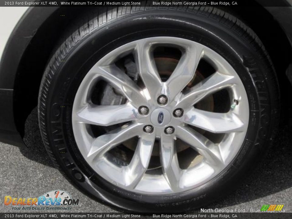 2013 Ford Explorer XLT 4WD White Platinum Tri-Coat / Medium Light Stone Photo #9