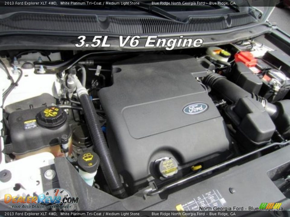 2013 Ford Explorer XLT 4WD White Platinum Tri-Coat / Medium Light Stone Photo #11