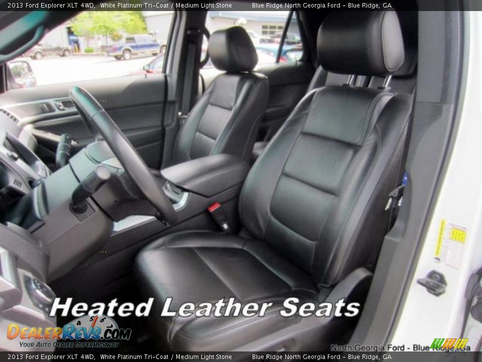 2013 Ford Explorer XLT 4WD White Platinum Tri-Coat / Medium Light Stone Photo #12