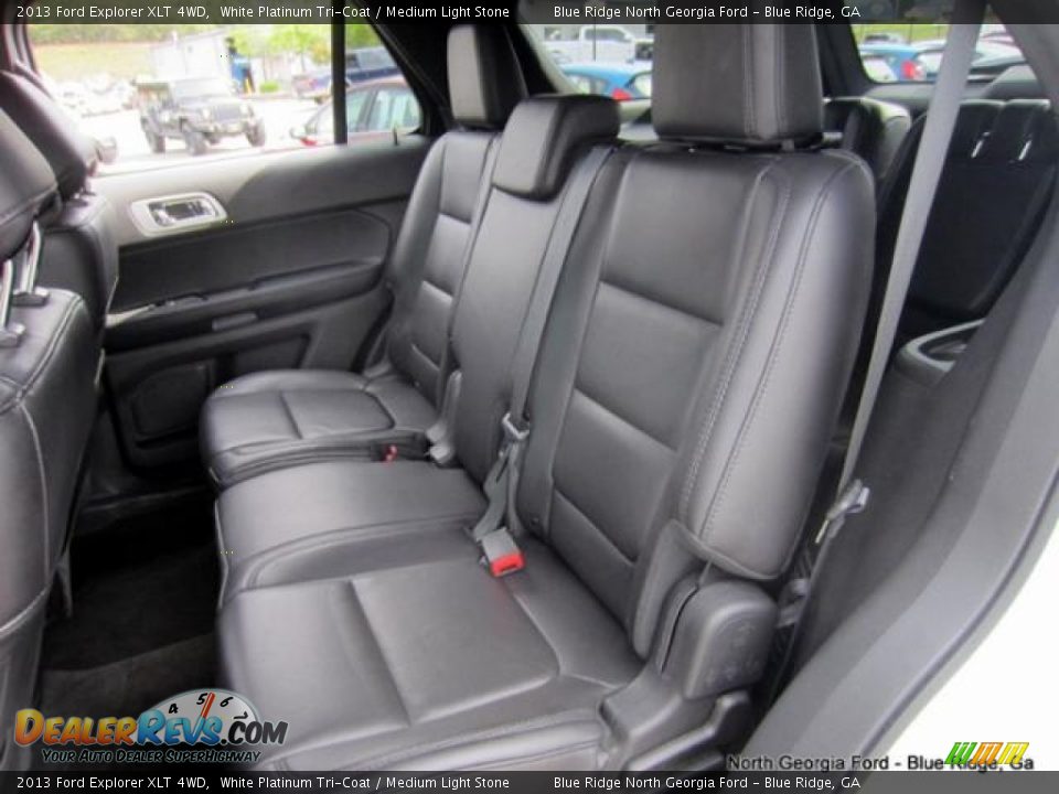 2013 Ford Explorer XLT 4WD White Platinum Tri-Coat / Medium Light Stone Photo #14
