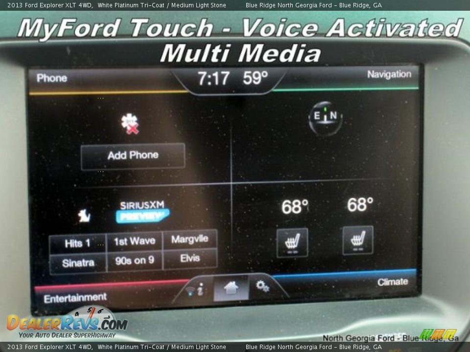 2013 Ford Explorer XLT 4WD White Platinum Tri-Coat / Medium Light Stone Photo #22