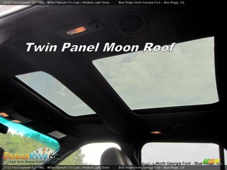 2013 Ford Explorer XLT 4WD White Platinum Tri-Coat / Medium Light Stone Photo #27