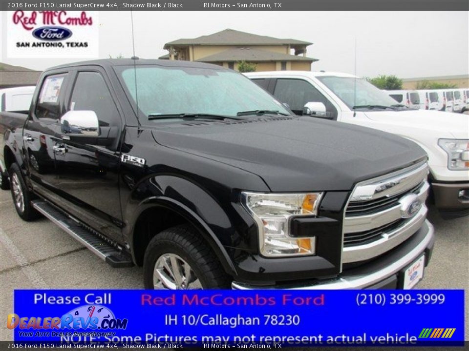 2016 Ford F150 Lariat SuperCrew 4x4 Shadow Black / Black Photo #1