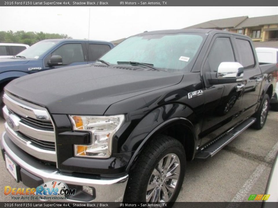 2016 Ford F150 Lariat SuperCrew 4x4 Shadow Black / Black Photo #2