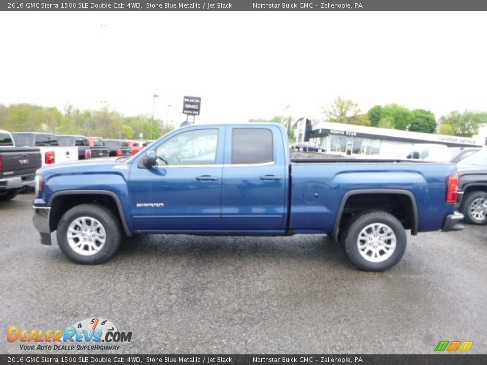 2016 GMC Sierra 1500 SLE Double Cab 4WD Stone Blue Metallic / Jet Black Photo #2