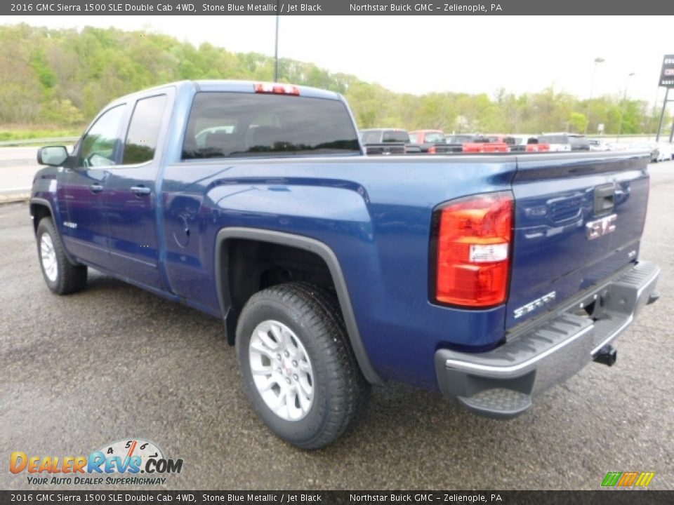 2016 GMC Sierra 1500 SLE Double Cab 4WD Stone Blue Metallic / Jet Black Photo #3