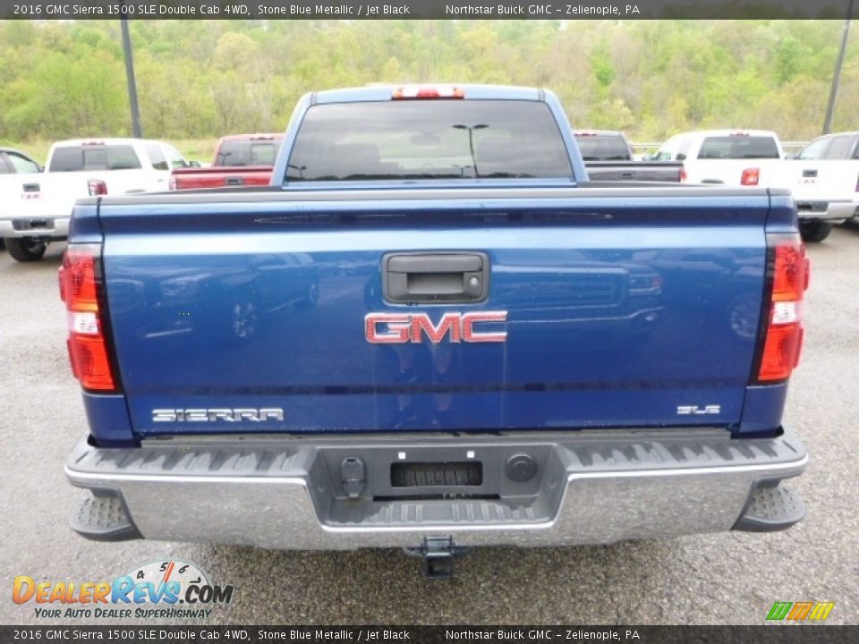 2016 GMC Sierra 1500 SLE Double Cab 4WD Stone Blue Metallic / Jet Black Photo #4