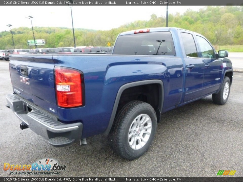 2016 GMC Sierra 1500 SLE Double Cab 4WD Stone Blue Metallic / Jet Black Photo #5