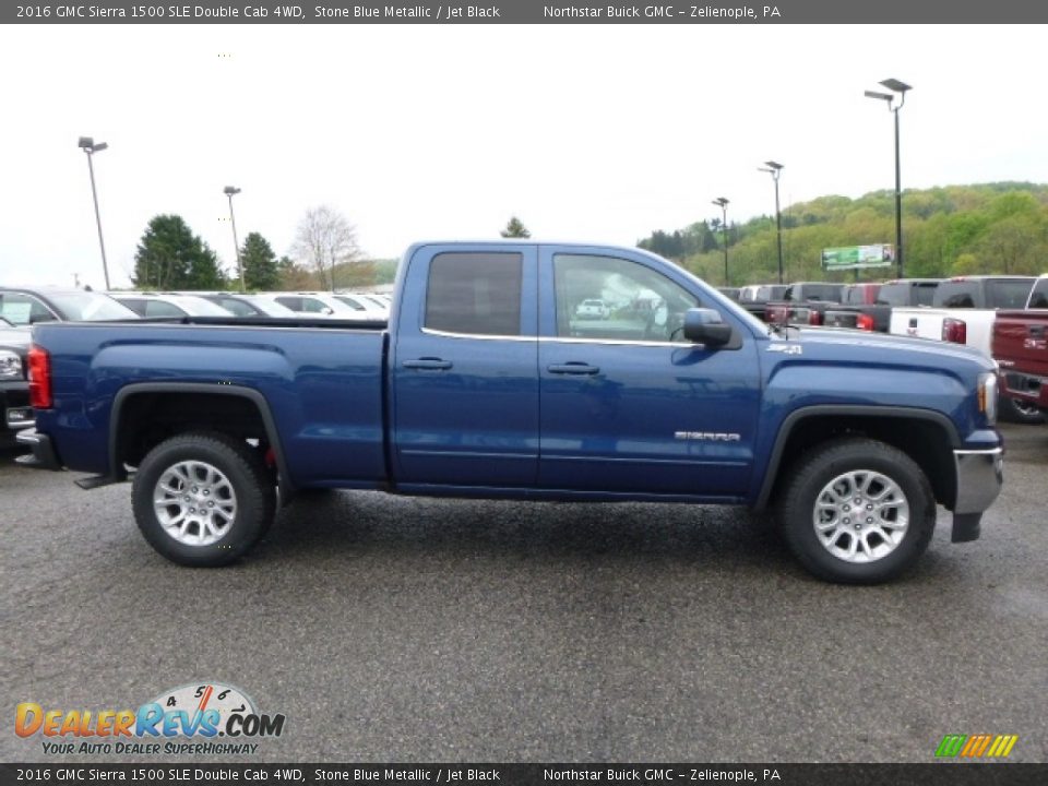 2016 GMC Sierra 1500 SLE Double Cab 4WD Stone Blue Metallic / Jet Black Photo #6