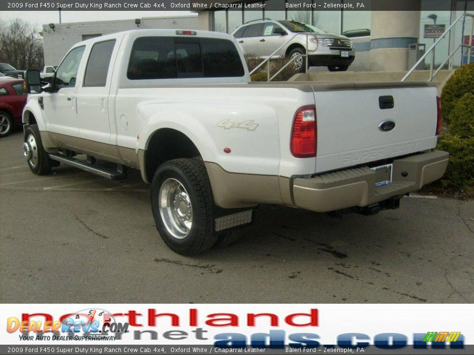 2009 Ford F450 Super Duty King Ranch Crew Cab 4x4 Oxford White / Chaparral Leather Photo #2