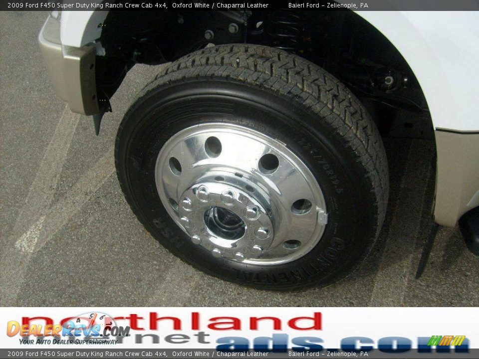 2009 Ford F450 Super Duty King Ranch Crew Cab 4x4 Oxford White / Chaparral Leather Photo #8