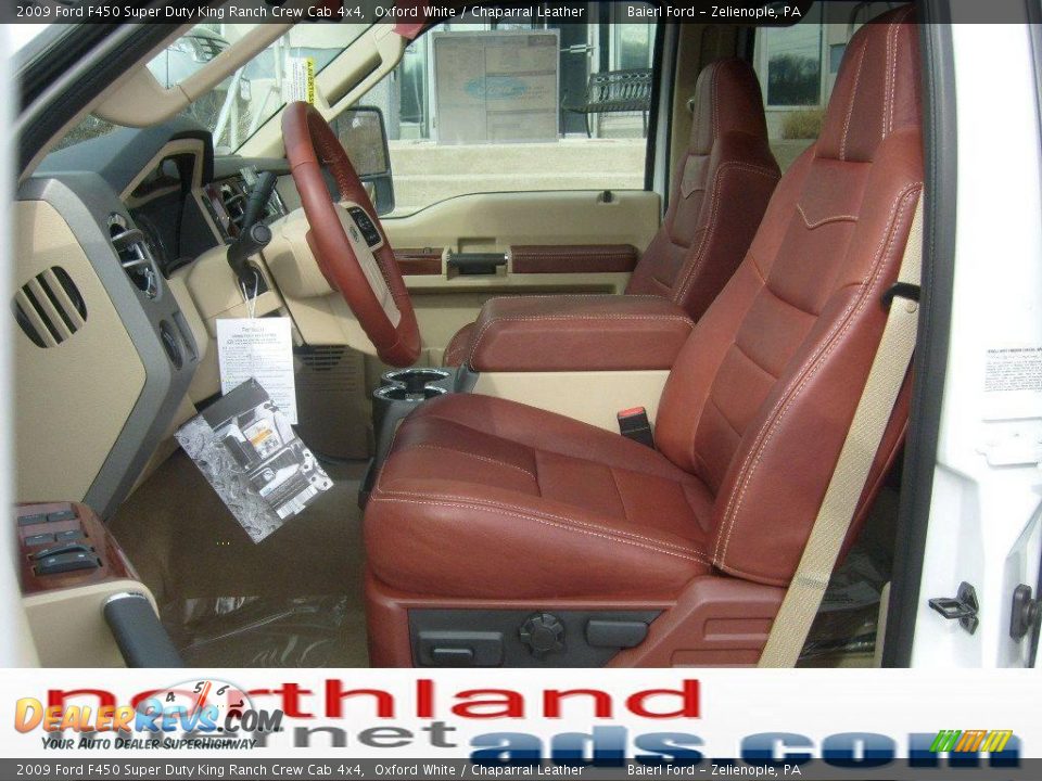 2009 Ford F450 Super Duty King Ranch Crew Cab 4x4 Oxford White / Chaparral Leather Photo #9