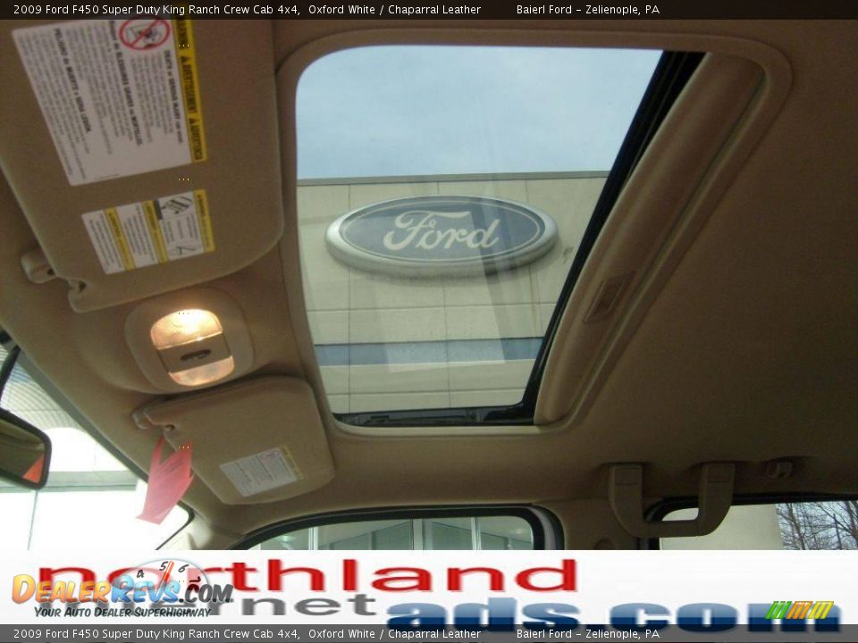 2009 Ford F450 Super Duty King Ranch Crew Cab 4x4 Oxford White / Chaparral Leather Photo #12