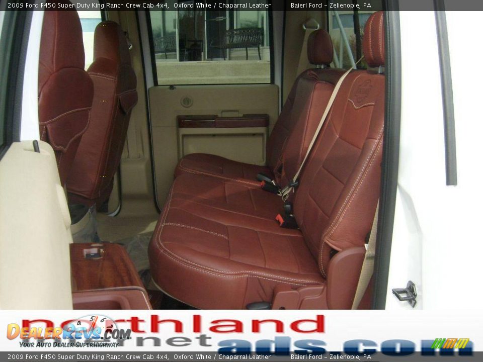 2009 Ford F450 Super Duty King Ranch Crew Cab 4x4 Oxford White / Chaparral Leather Photo #13