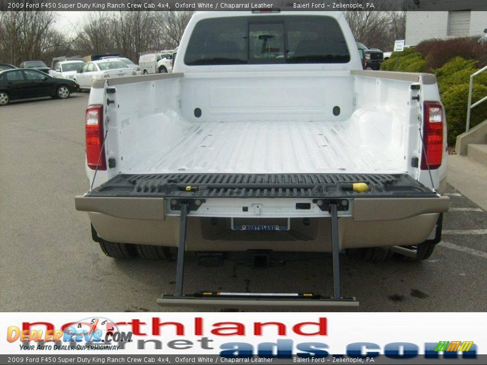 2009 Ford F450 Super Duty King Ranch Crew Cab 4x4 Oxford White / Chaparral Leather Photo #15