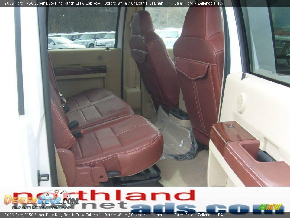 2009 Ford F450 Super Duty King Ranch Crew Cab 4x4 Oxford White / Chaparral Leather Photo #16
