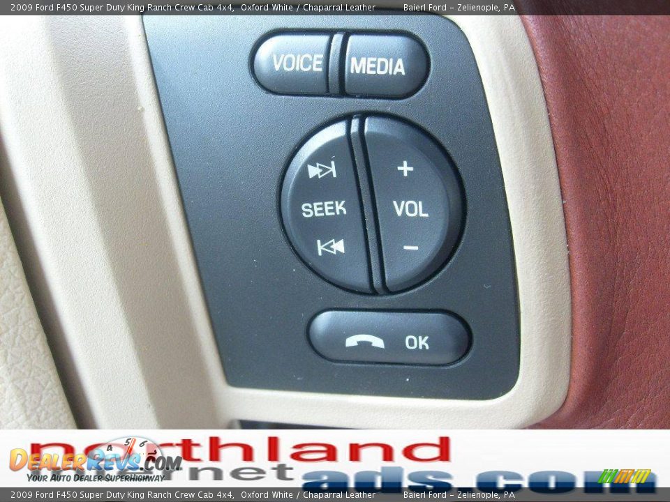 2009 Ford F450 Super Duty King Ranch Crew Cab 4x4 Oxford White / Chaparral Leather Photo #18