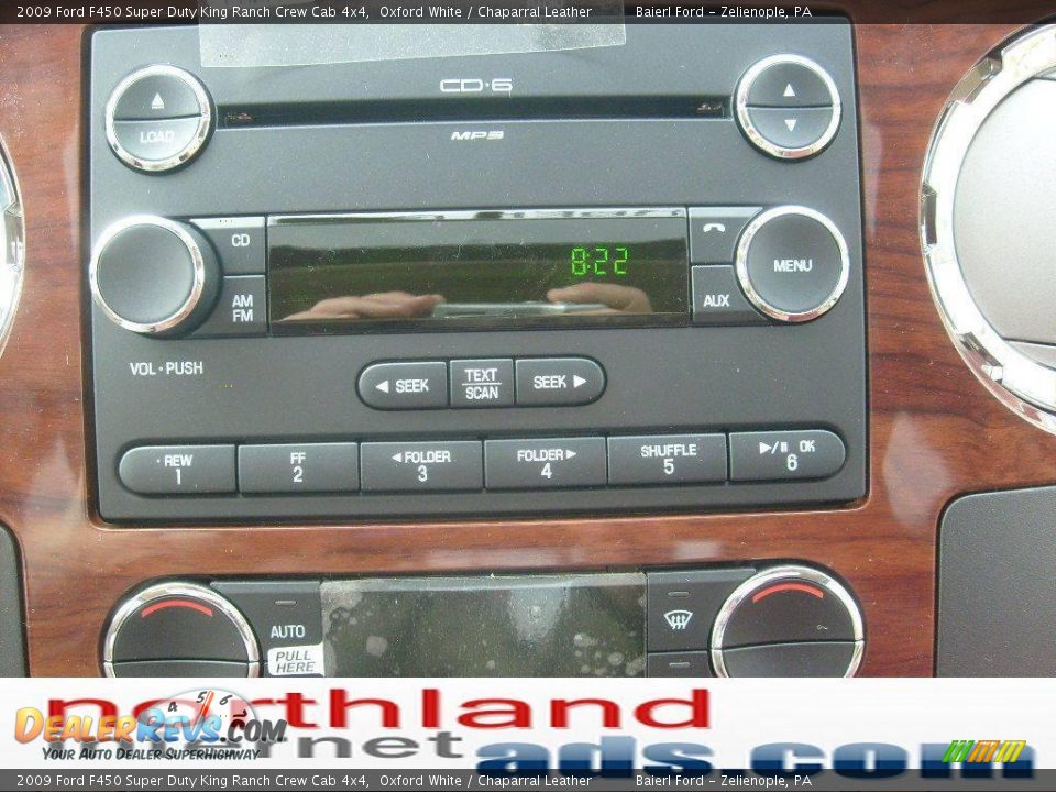 2009 Ford F450 Super Duty King Ranch Crew Cab 4x4 Oxford White / Chaparral Leather Photo #19