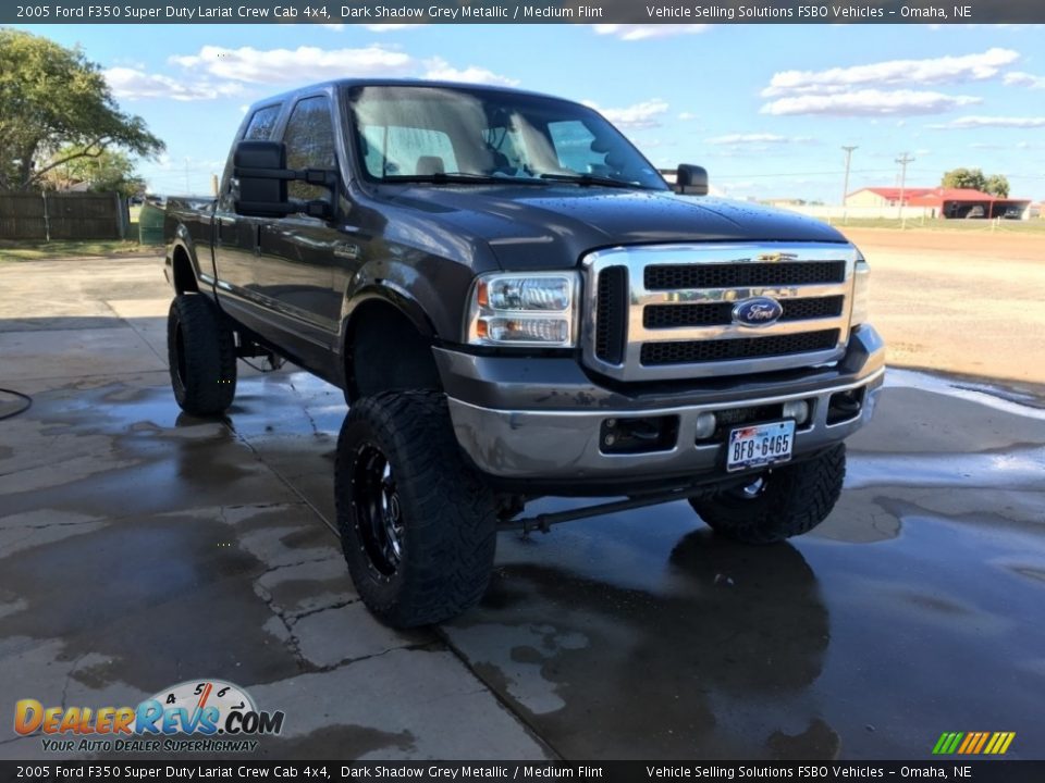 2005 Ford F350 Super Duty Lariat Crew Cab 4x4 Dark Shadow Grey Metallic / Medium Flint Photo #1