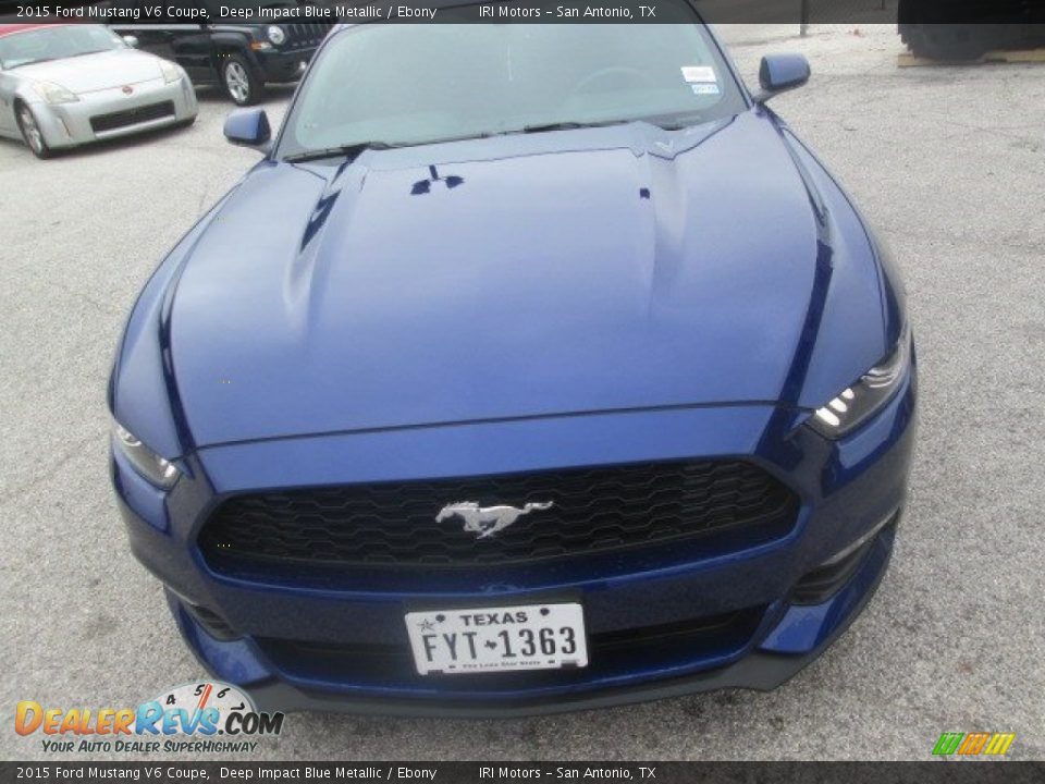 2015 Ford Mustang V6 Coupe Deep Impact Blue Metallic / Ebony Photo #17
