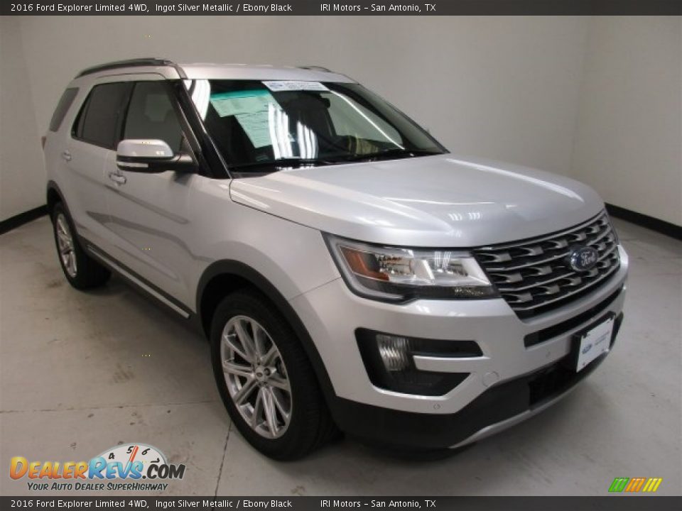 2016 Ford Explorer Limited 4WD Ingot Silver Metallic / Ebony Black Photo #2