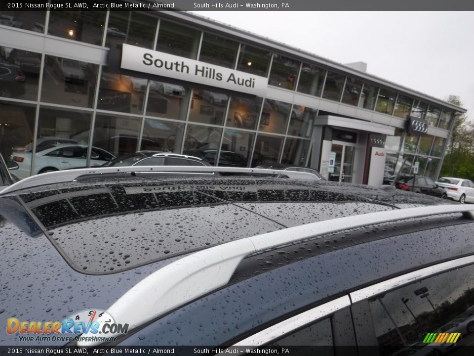 2015 Nissan Rogue SL AWD Arctic Blue Metallic / Almond Photo #3