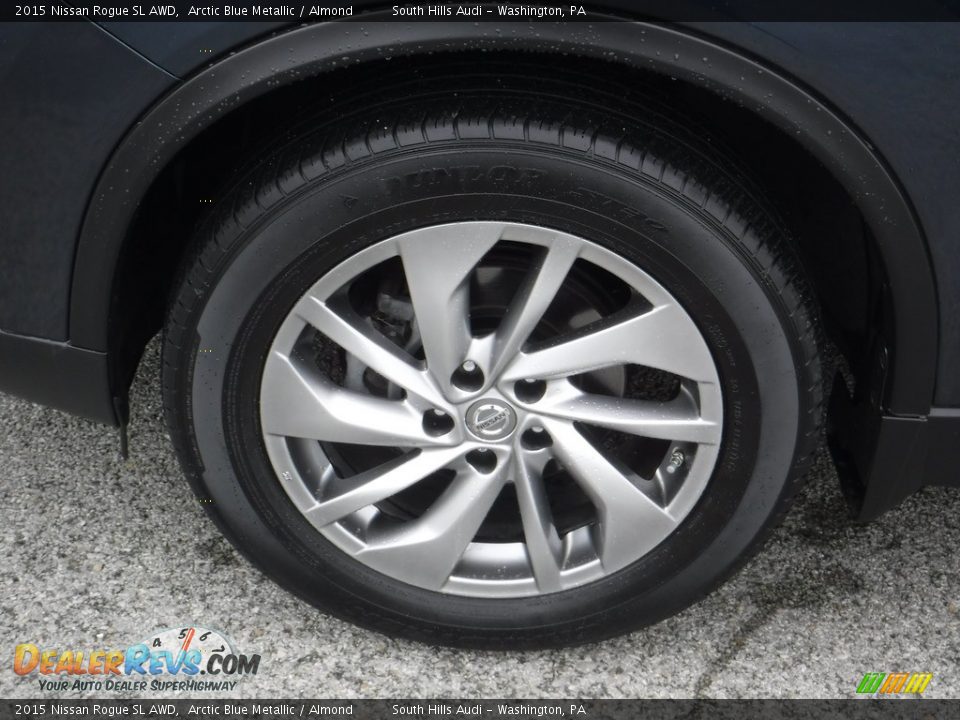 2015 Nissan Rogue SL AWD Arctic Blue Metallic / Almond Photo #5
