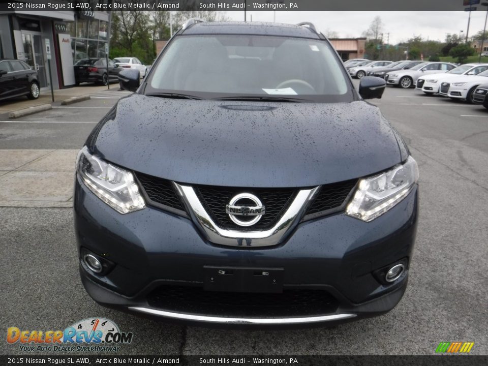 2015 Nissan Rogue SL AWD Arctic Blue Metallic / Almond Photo #6